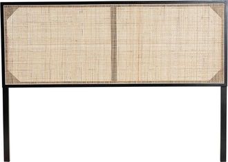 Baxton Studio Aurelia Modern Bohemian Bayur Wood & Rattan Queen Size Headboard