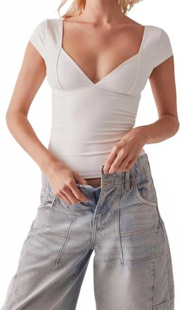 Free People Womens Duo Corset Cami Top In White