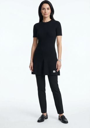 Calvin Klein Jeans Minikleid CALVIN KLEIN JEANS, Damen, Gr. XXL (46), N-Gr, schwarz, Web, Obermaterial: 100% Baumwolle, unifarben, regular fit mini, Rundhals, eingesetzt