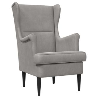 vidaXL Sill&oacute;n Gris Claro Terciopelo Vidaxl