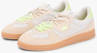 Tommy Hilfiger Womens Tommy Jeans Knit Skater Sneaker - White Clay/Lime Essence - US 6.5 / EU 37