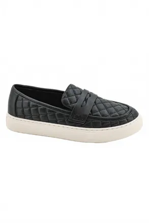Corkys Footwear Womens Quilty As Charged Slip On Loafers In Black