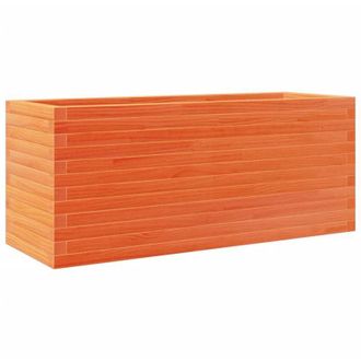 vidaXL Vidaxl - Jardinera De Madera Maciza De Pino Marr&oacute;n Cera 110x40x45,5 Cm