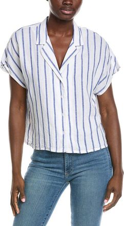 Z Supply Z Supply Parallel Button Down Linen-Blend Top