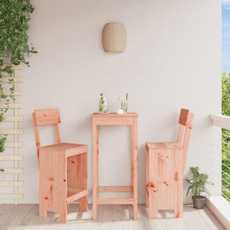 vidaXL Taburetes De Cocina 2 Uds Madera Abeto Douglas 40x48,5x115,5 Cm Vidaxl