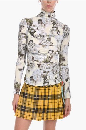 Off-white SEASONAL Second-Skin Long-Sleeve Top CHINE with Print size 40