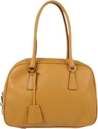 Prada Pre-owned Handbags, female, Yellow, Size: ONE SIZE Pre-owned Vintage Handbag