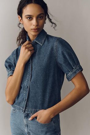 DL1961 Montauk Puff-Sleeve Aura Shirt Top