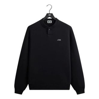 Kith Heavy Loop Henley Nelson Pullover Black KHMA030172-001
