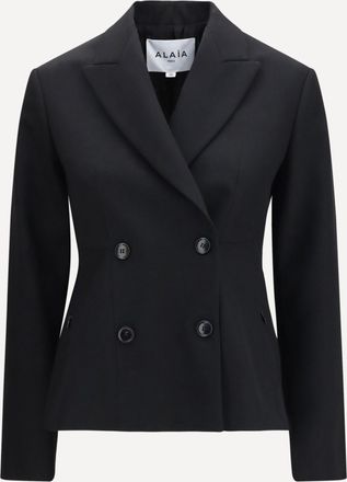 Alaia Lightweight wool double-breasted Jacket Female 38
