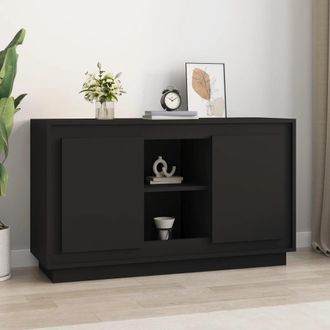 vidaXL Aparador De Madera Contrachapada Negro 102x35x60 Cm Vidaxl
