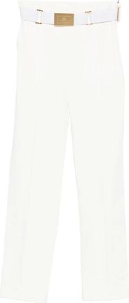Elisabetta Franchi Broeken, Dames, Wit, S, Geknipte broek