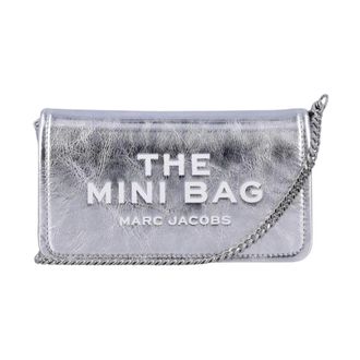 Marc Jacobs Cross Body Bags, female, Gray, Size: ONE SIZE Chic Chain Strap Clutch Bag