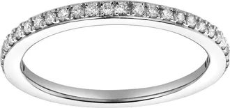 LuvMyJewelry Luna 14K Gold Round Diamond Studded Eternity Band Ring - 0.25cts in 14K White Gold at Nordstrom, Size 6