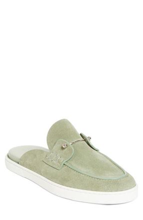 Christian Louboutin Chanme Pierced Loafer Mule in Haiiro at Nordstrom, Size 10.5Us