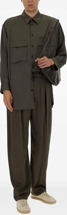 Christophe Lemaire Pantaloni con pieghe - Marrone