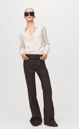 Mango Camicia fluida satinata grezzo - Donna - XS - MANGO