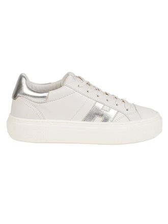 Hogan H705 Low Top Metallic Leather Sneakers