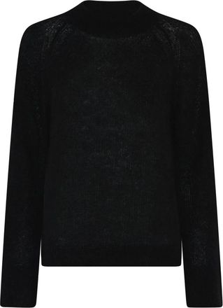 Bruuns Bazaar Fluffy BBAma Knit - Dames - Ronde hals truien - Zwart - XS - Truien & Vesten