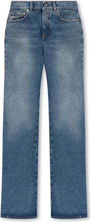 Off-white Baggy Jeans - Dames - Regular Fit Jeans - Blauw - W28 - Jeans