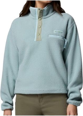 Columbia Helvetia II Cropped Half Snap Fleece Fleecepullover f&uuml;r Damen | t&uuml;rkis/grau