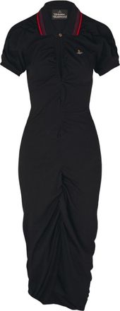 Vivienne Westwood Black Shirt Collar Midi Dress