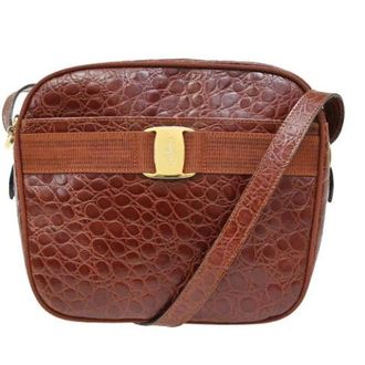 Ferragamo Pre-owned Cross Body Bags, female, Brown, Size: ONE SIZE Pre-owned Leather Shoulder Bag