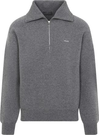 Prada Polo de punto - Sweatshirts & Hoodies - Hombre - Gris - L