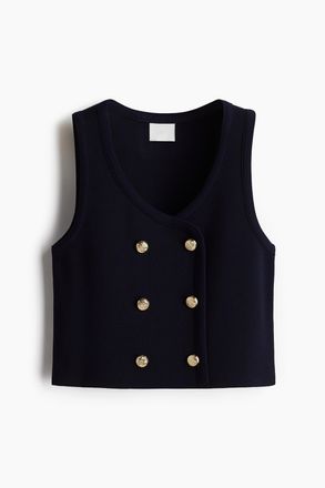 H&M Zweireihiger Pullunder - Blue