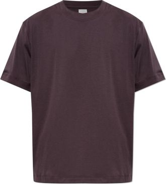 Eleventy Crew Neck T-shirt - Heren - T-shirts - Paars - S - Katoen - Tops