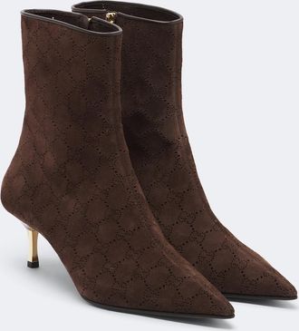 Gucci Botines Bombshell de ante con GG