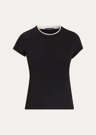 Veronica Beard Devin Stretch-Cotton T-Shirt