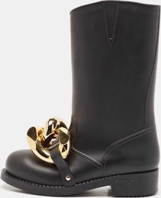 J.W.Anderson J. w.anderson Black Rubber Chain Rain Boots