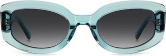 Kate Spade New York ailey 53mm gradient rectangular sunglasses in Sage/dark Grey Sf at Nordstrom