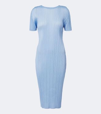 Pleats Please Issey Miyake Vestido midi Monthly Colors: August plisado
