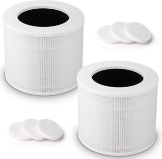 OEM Filtro De Repuesto Core Mini Compatible Con Purificadores De Aire Levoit Core Mini-rf, 3 En 1 H13 Hepa, Carb&oacute;n Activado, Paquete De 2