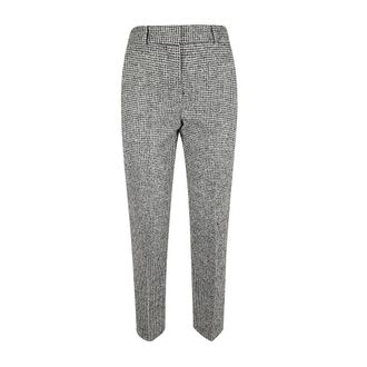 Ermanno Scervino Pantalon in pied-de-poule wolmix - Dames - Slim Fit Broeken - Veelkleurig - S - Wol - Broeken