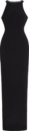 Balmain Crystal-embellished Crepe Gown - Black - 38 (UK10 / S)
