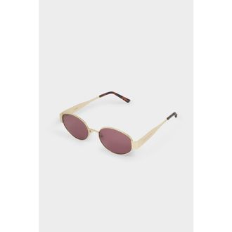 Katie Loxton Siena Oval Sunglasses in Matte Gold And Tortoiseshell at Nordstrom