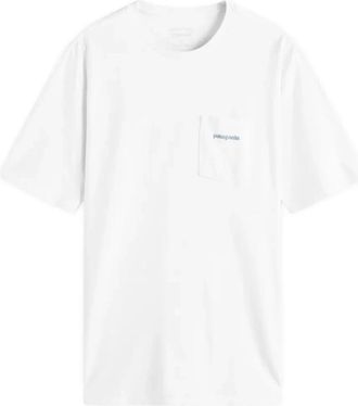 Patagonia Boardshort Logo Pocket Responsibili-Tee - Heren - T-shirts - Wit - L - Katoen - Tops