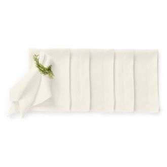 Solino Home Linen Dinner Napkins - Sonoma - Set of 6, 20 x 20 in Ivory at Nordstrom, Size Large