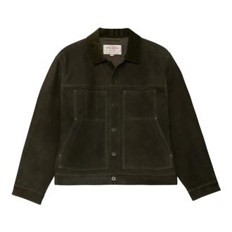 Filson Waxed Suede Short Cruiser - Heren - Jassen - Groen - Maat: XL Su&egrave;de