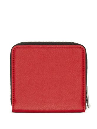 Rick Owens zip square wallet - unisex - Buffalo Leather - One Size - Red