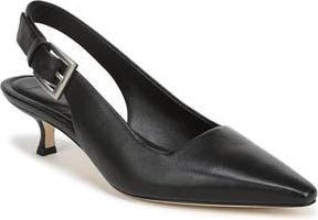 Vince Shasta Kitten Heel Slingback Pump in Black Leather at Nordstrom Rack, Size 8.5