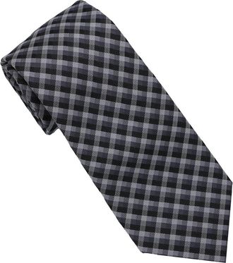 Karl Lagerfeld Gingham Print Tie in Silver at Nordstrom Rack