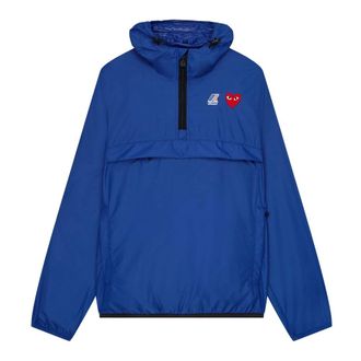 Comme Des Garçons Heren, Jassen, Blauw, Maat: S Nylon