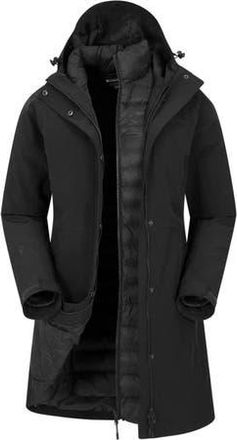 Mountain Warehouse Alaskan Long 3 in 1 Jacket in Jet Black at Nordstrom, Size 14