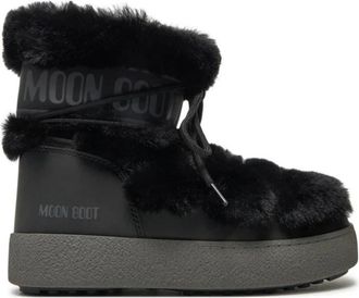 Moon Boot Mb Ltrack Nep Bont Enkellaarzen - Dames - Winterlaarzen - Zwart - 38 EU - Polyester - Schoenen