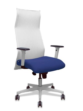 Piqueras y Crespo Silla De Oficina Piqueras Y Crespo 54br65g Blanco Azul Oscuro Azul Marino