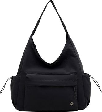 Generic Cymwer Nylon Versatile Shoulder Bag Fashion Tote Bags for Women Shopping Travel(Black) (Black)